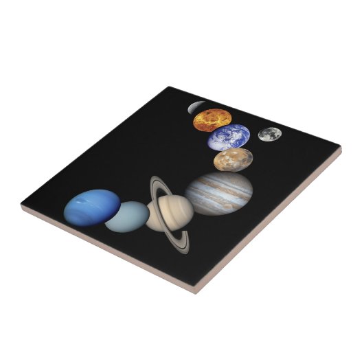 Montage des Sonnensystems Fliese (Seite)