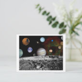 Montage des Sonnensystems für Voyager-Bilder Postkarte (Stehend Vorderseite)