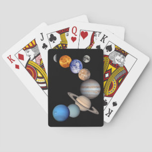 Montage des Sonnensystems JPL-Planetenfotos Spielkarten