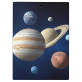 Montage des Sonnensystems Klemmbrett (Rückseite)