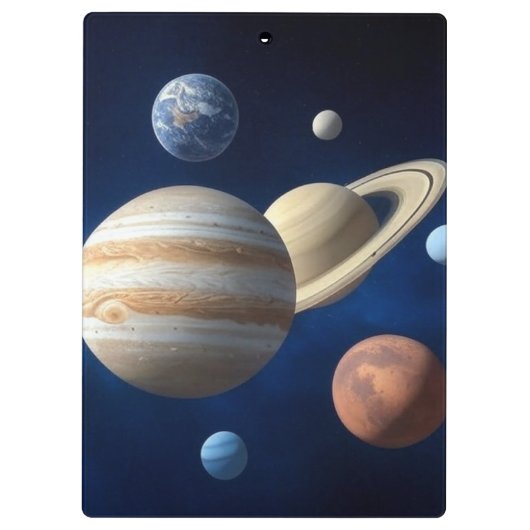 Montage des Sonnensystems Klemmbrett (Rückseite)