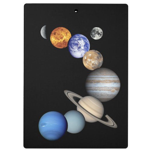 Montage des Sonnensystems Klemmbrett (Rückseite)