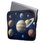 Montage des Sonnensystems Laptopschutzhülle (Vorderseite Links)