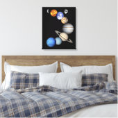 Montage des Sonnensystems Leinwanddruck (Insitu (Schlafzimmer))