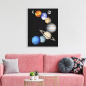 Montage des Sonnensystems Leinwanddruck (Insitu (Wohnzimmer))