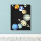 Montage des Sonnensystems Leinwanddruck (Insitu (Holzboden))