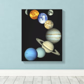 Montage des Sonnensystems Leinwanddruck (Insitu (Holzboden))
