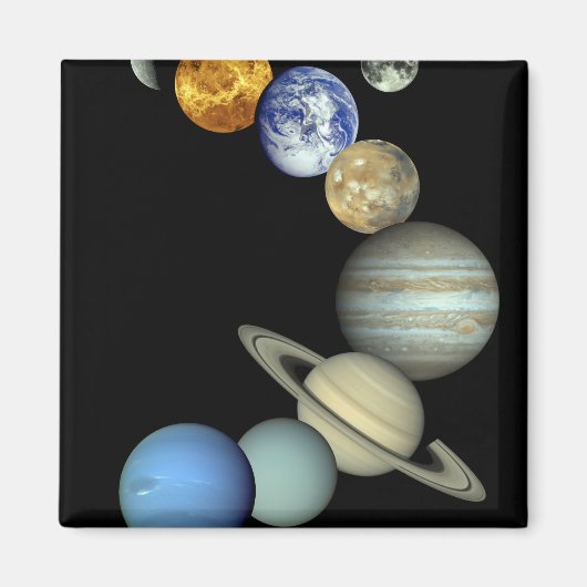 Montage des Sonnensystems Magnet (Vorne)