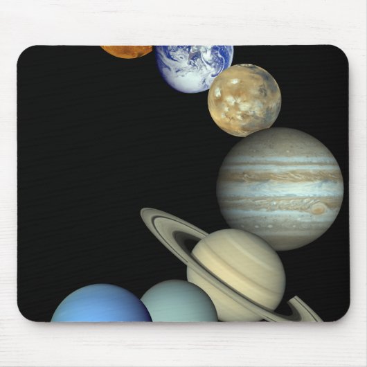 Montage des Sonnensystems Mousepad (Vorne)