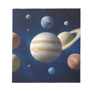 Montage des Sonnensystems Notizblock