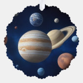 Montage des Sonnensystems Ornament Karte (Rückseite)
