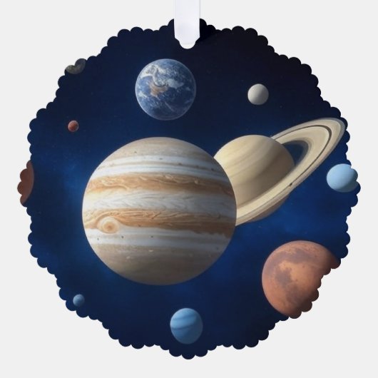 Montage des Sonnensystems Ornament Karte (Vorderseite)