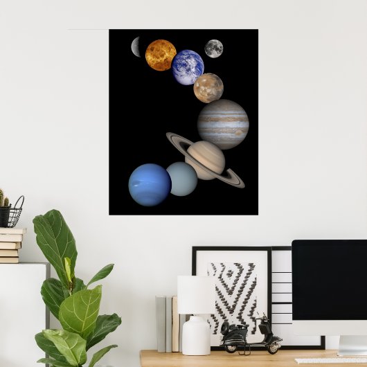 Montage des Sonnensystems Poster (Heimbüro)