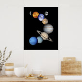 Montage des Sonnensystems Poster (Küche)