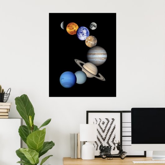 Montage des Sonnensystems Poster (Heimbüro)