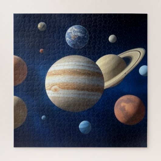 Montage des Sonnensystems Puzzle (Vertikal)