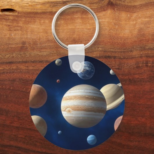 Montage des Sonnensystems Schlüsselanhänger (Rückseite)