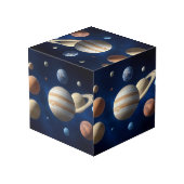 Montage des Sonnensystems Würfel (Rückseite Schrägansicht)