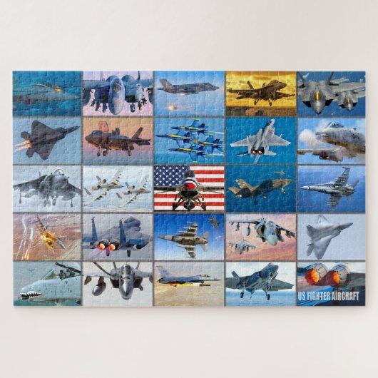"MONTAGE" FÜR US-KAMPFFLUGZEUGE PUZZLE (Horizontal)