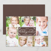 Montage-Holiday-Fotokarte - braun Feiertagskarte (Vorne/Hinten)