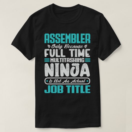 Montage Job Title Profession Funny Assembling T-Shirt (Design vorne)