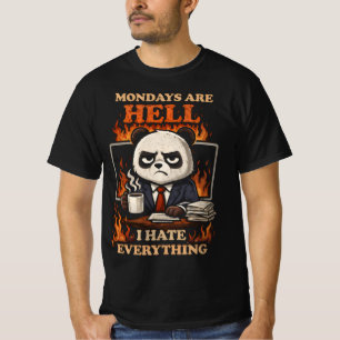 Montage sind die Hölle grumpy Panda Büroarbeit T-Shirt
