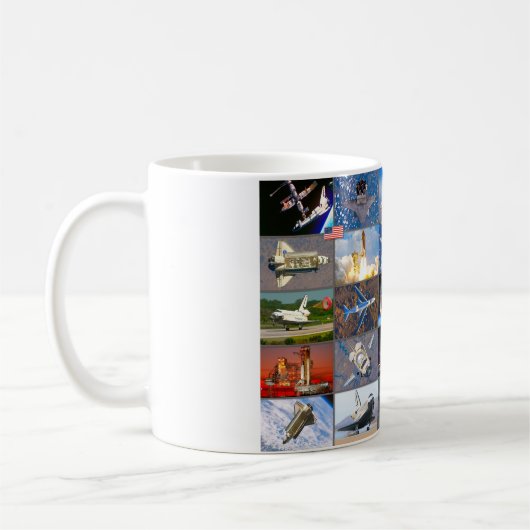 "MONTAGE": US-WELTRAUMSHUTTLE 1981-2011 KAFFEETASSE (Links)