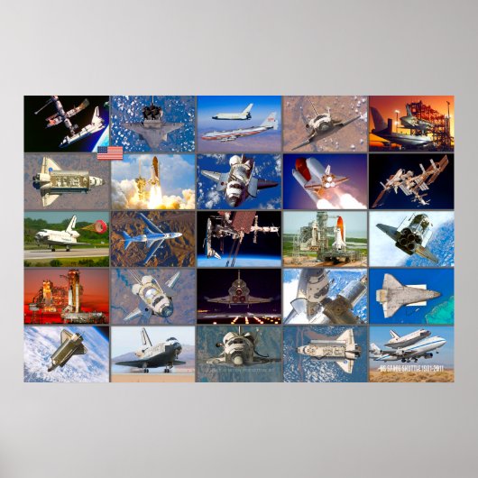 "MONTAGE": US-WELTRAUMSHUTTLE 1981-2011 POSTER (Vorne)