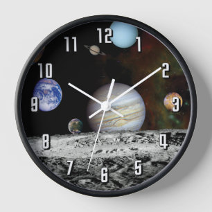 Montage von Bildern des Sonnensystems, Voyager, We Uhr