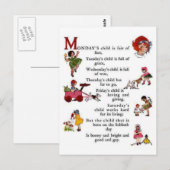 Montags Kind Postkarte (Vorne/Hinten)