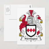 Montague Familienwappen Postkarte (Vorne/Hinten)