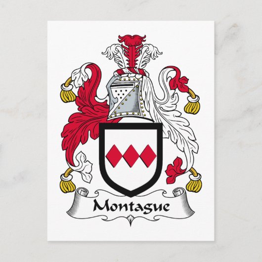 Montague Familienwappen Postkarte (Vorderseite)