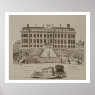 Montague Haus, jetzt das British Museum, 1813 Poster