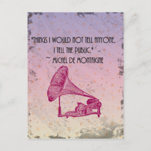 Montaigne Confesses Postkarte