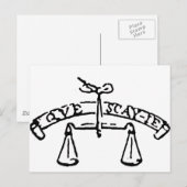 Montaignes Motto - Que Sais-Je? Was weiß ich? Postkarte (Vorne/Hinten)