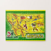 Montana 11x14 Illustrated Map Puzzle (Horizontal)