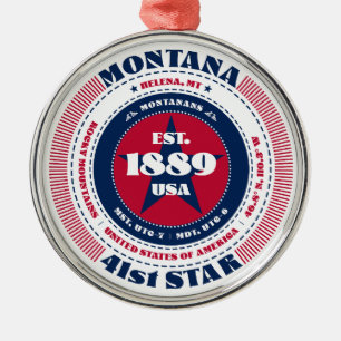 Montana 41. Staat Weihnachtsschmuck