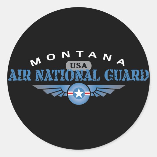 Montana Air National Guard Runder Aufkleber (Vorderseite)