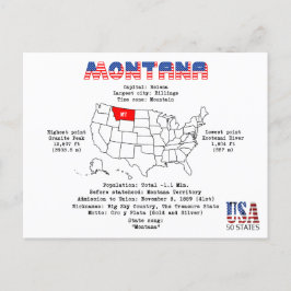 Montana American Staat auf einer Karte und nützlic