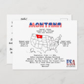 Montana American Staat auf einer Karte und nützlic (Vorne/Hinten)