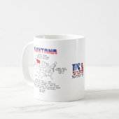 Montana American Staat auf einer Karte und nützlic Kaffeetasse (Vorderseite Links)