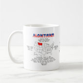 Montana American Staat auf einer Karte und nützlic Kaffeetasse (Links)
