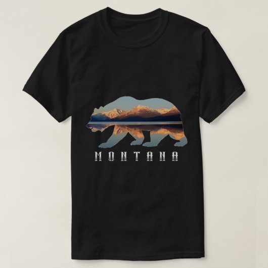 Montana Bären mit Glacier Nationalpark Locarno T-Shirt (Design vorne)