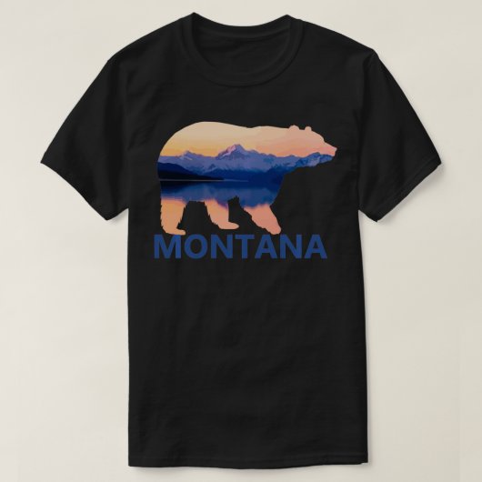 Montana Bären Naturerlebnis Camping Wandern T-Shirt (Design vorne)