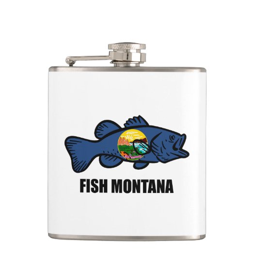 Montana Bass Flachmann (Vorderseite)