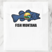 Montana Bass Rechteckiger Aufkleber (Tasche)