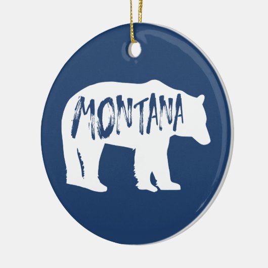 Montana Bear Keramik Ornament (Links)
