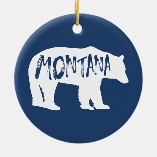 Montana Bear Keramik Ornament (Hinten)