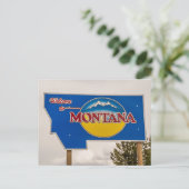 Montana Begrüßungszeichen - Grenze Montana Postkarte (Stehend Vorderseite)