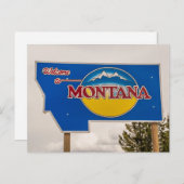 Montana Begrüßungszeichen - Grenze Montana Postkarte (Vorne/Hinten)